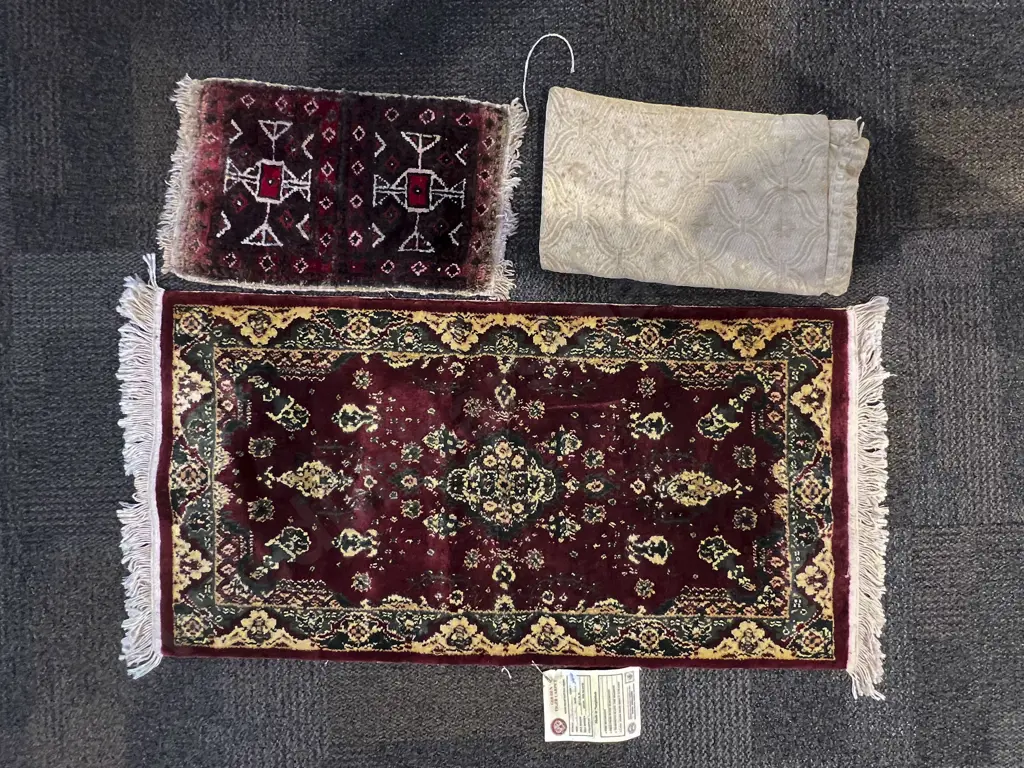 Two Floor Rugs and Vintage Curtain Image 1++