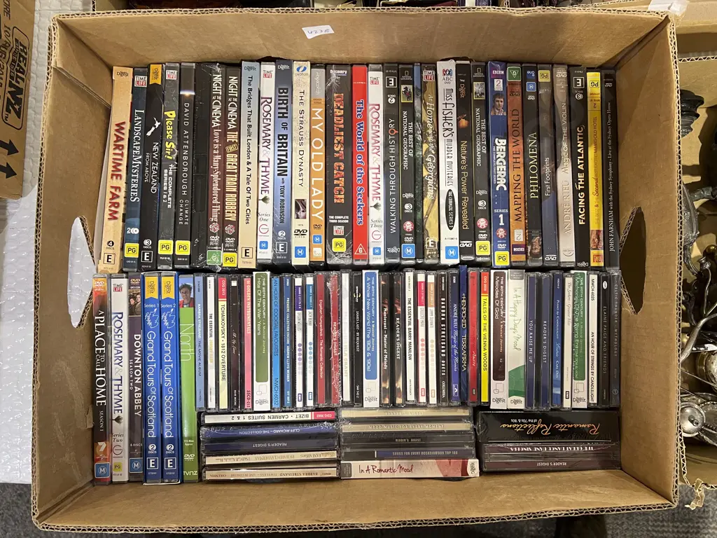 Box Lot DVDs and CDs Image 1++