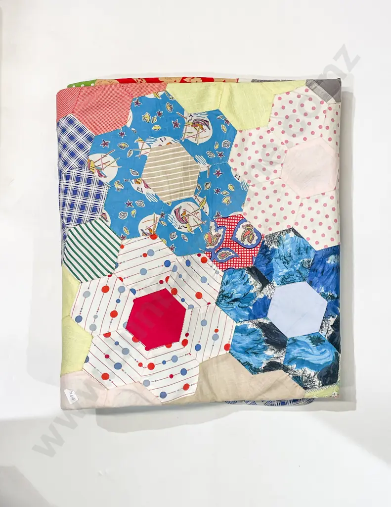 Two C1970s Sheets and Patchwork Piece Image 1++
