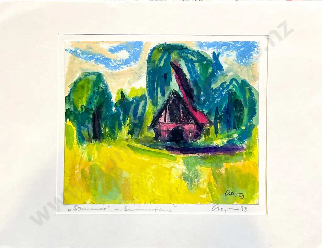 Two Small Rhonda Greig Landscapes and other small watercolour Image 1++