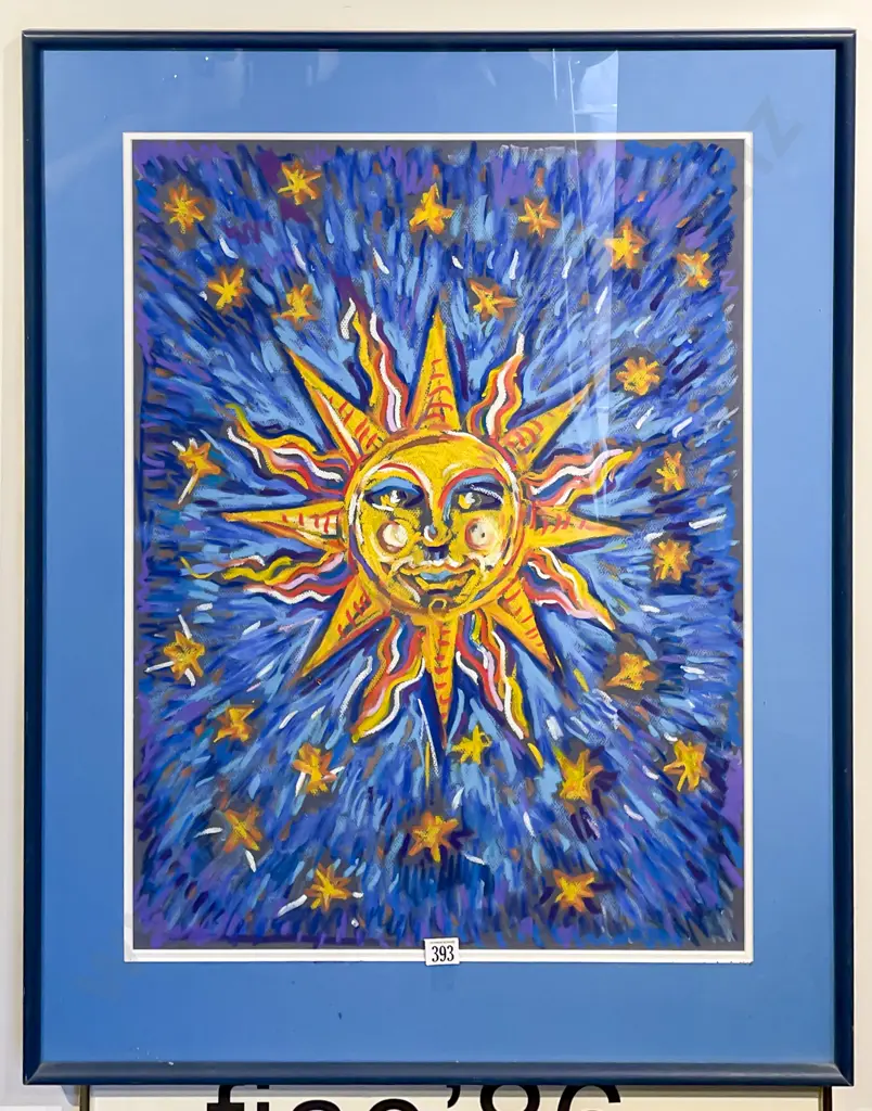 Pastel Sun-Burst and Framed Poster (af) Image 1++