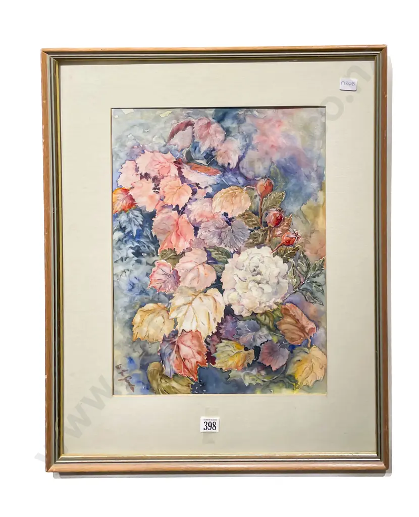 W Gordon Floral Still Life Watercolour Image 1++