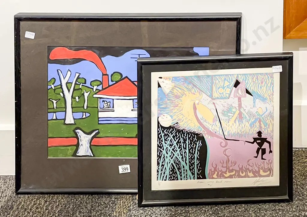 Gouache Landscape and Greg Parker Ltd Ed Print Image 1++