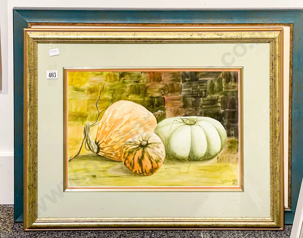 Watercolour Still Life of Vegetables and another of a Chick Image 1++