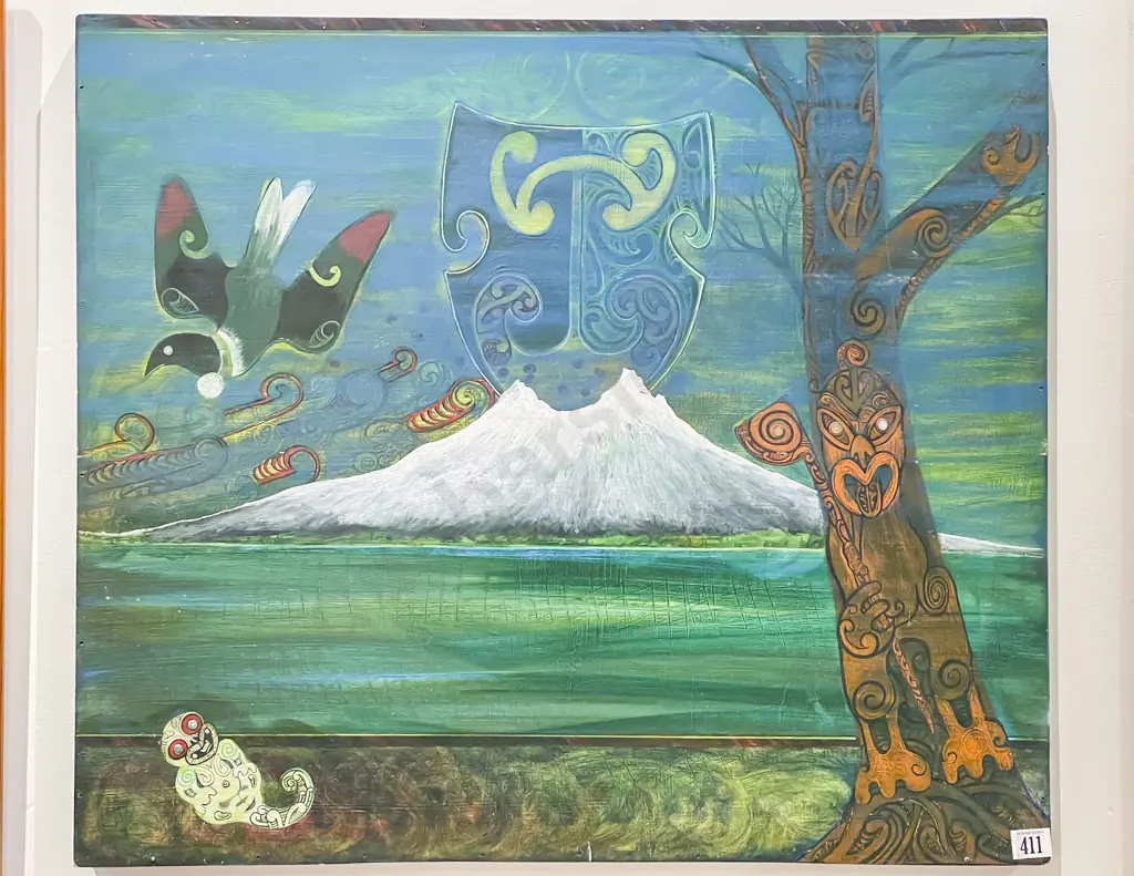 Unknown Entilted Nga Taonga Acrylic on Board Image 1++