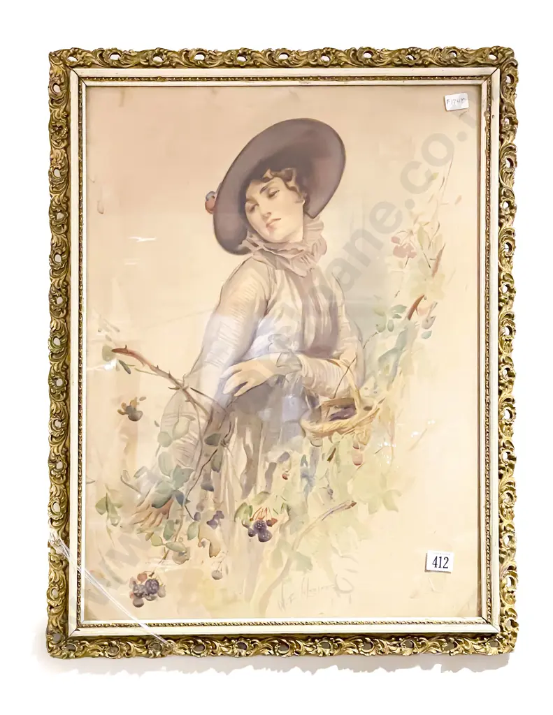 Early C20th Beauty Portrait Print Image 1++