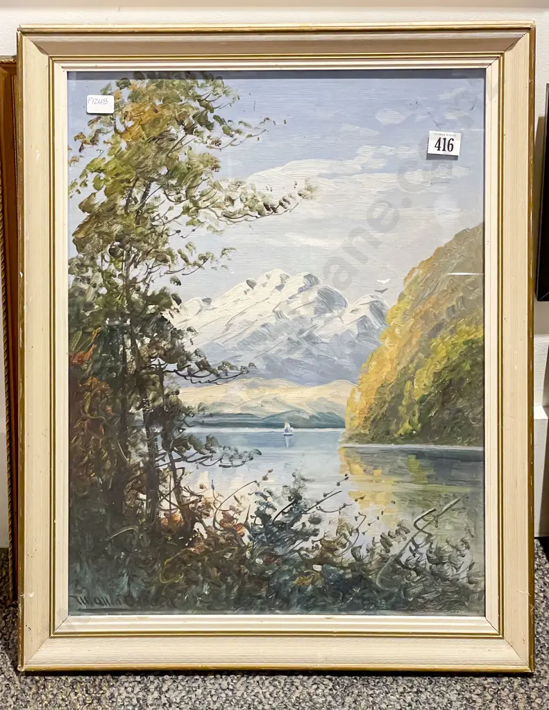 W Allen Bollard NZ Landscape Oil and other print Image 1++