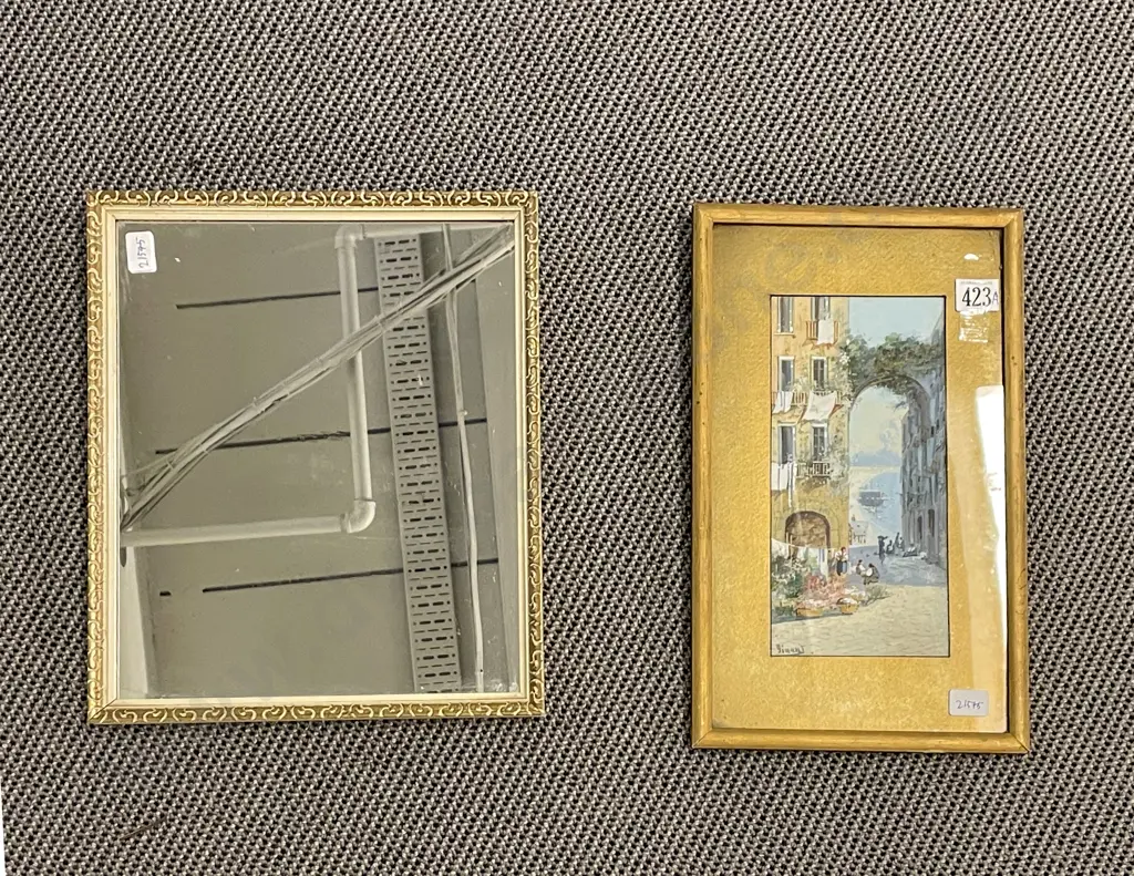 Gianni Watercolour Of Venice With Small Mirror Image 1++
