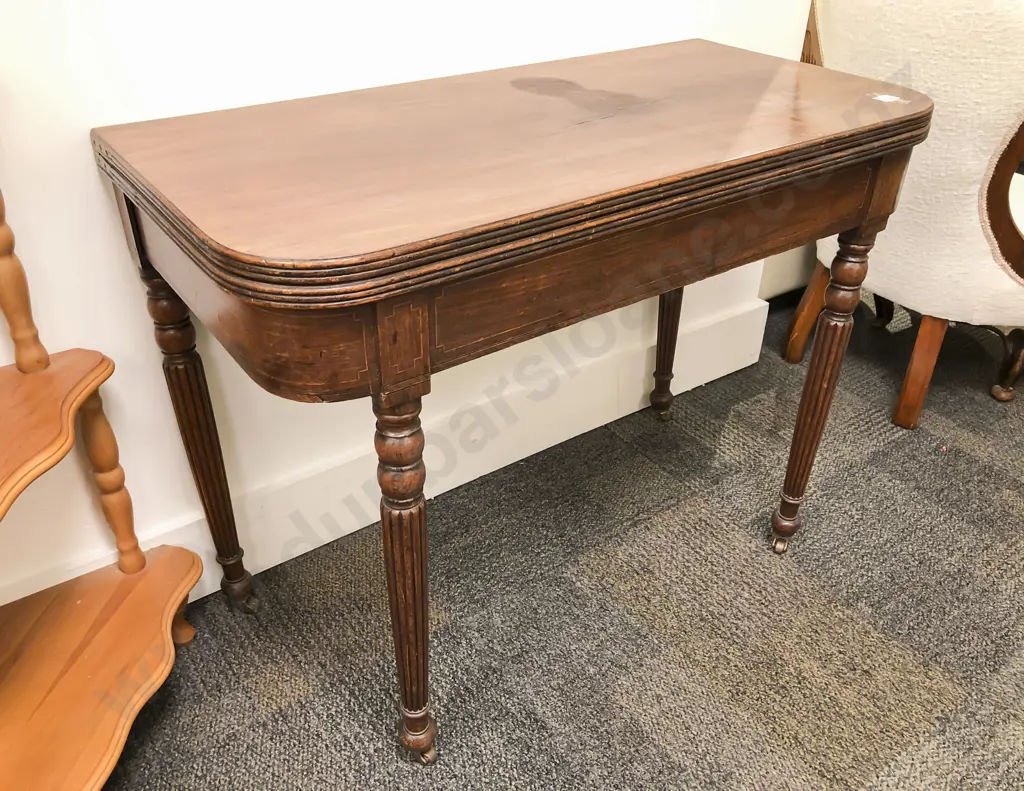 Regency Mahogany Foldover Card Table Image 1++