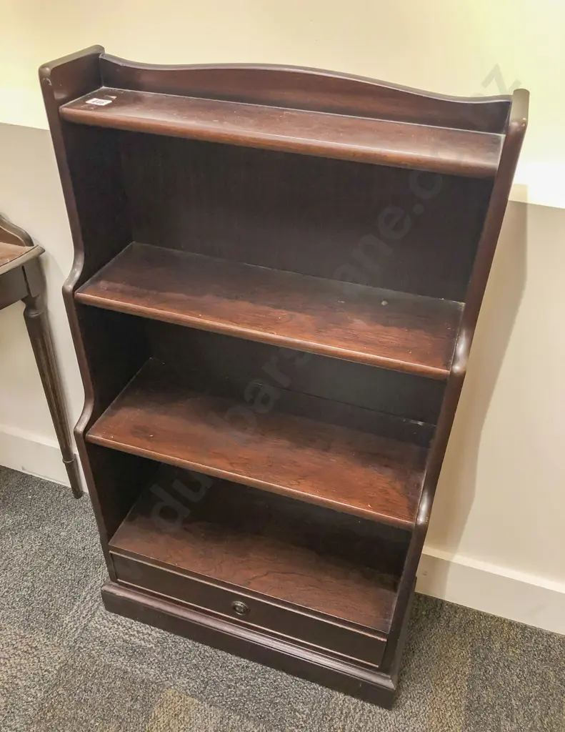 Small Mahogany Open Bookcase Image 1++