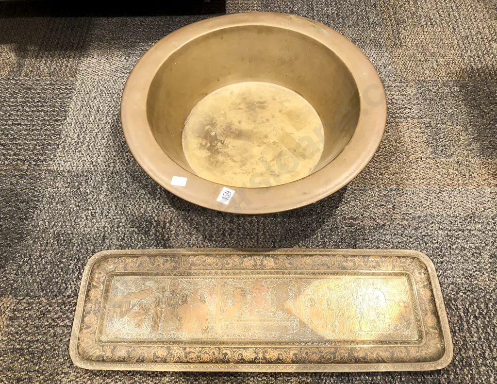 Brass Bowl and Tray Image 1++