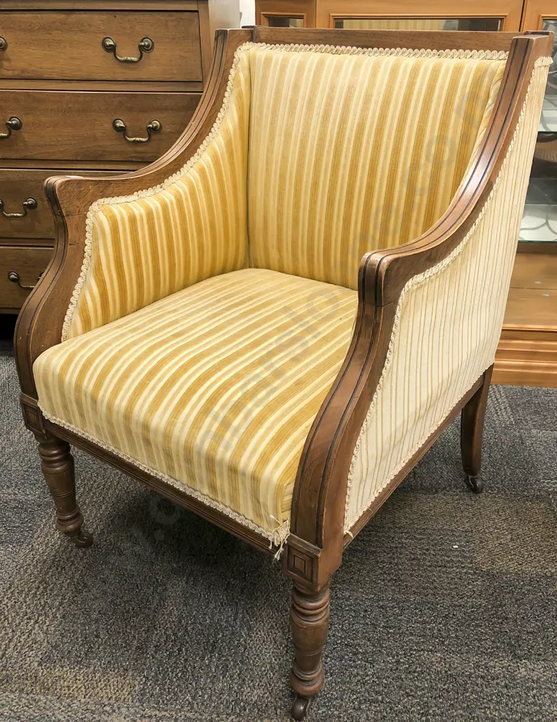 Late Victorian Walnut Framed Armchair Image 1++