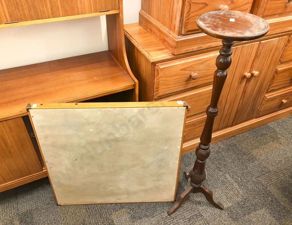 Folding Card Table & Plant Stand Image 1++