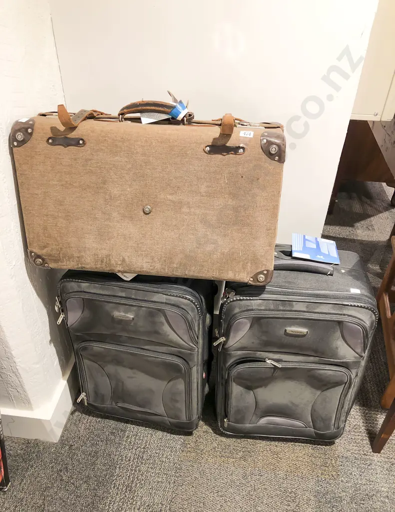Two Modern & One Vintage Suitcases Image 1++