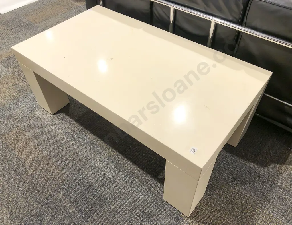 Cream Rectangular Coffee Table Image 1++