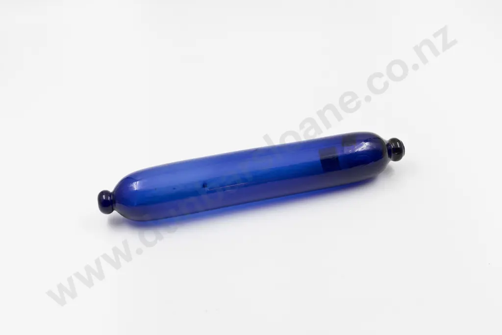 Victorian Bristol Blue Glass Rolling Pin Image 1++