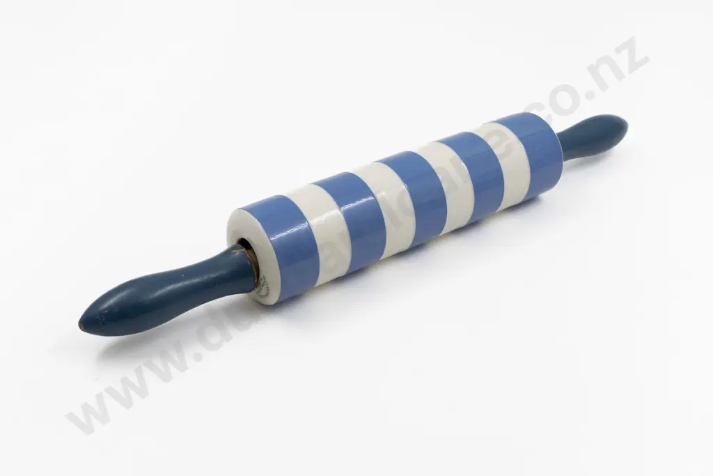 T G Green & Co Blue & White Rolling Pin Image 1++