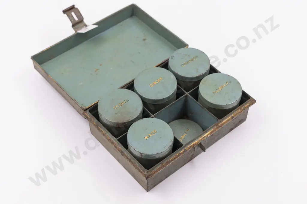 Early C20th Manor House Cook's Tin Spice Box Image 1++