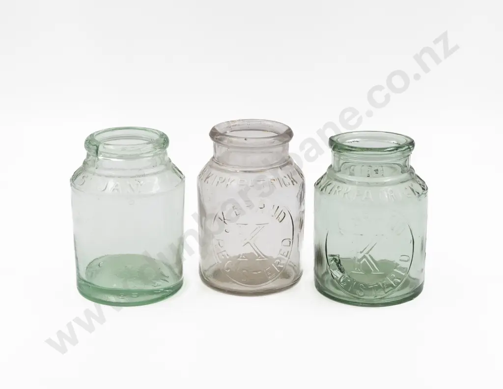 Three Early C20th K Brand Jam Jars Image 1++