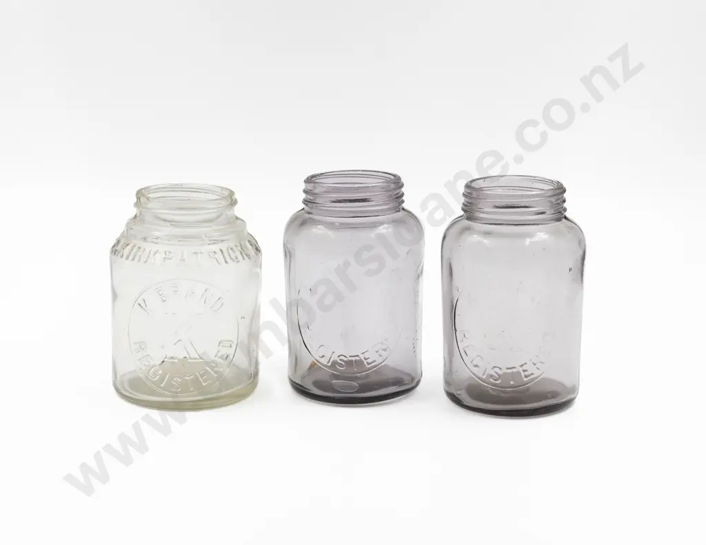 Three Early C20th K Brand Jam Jars Image 1++