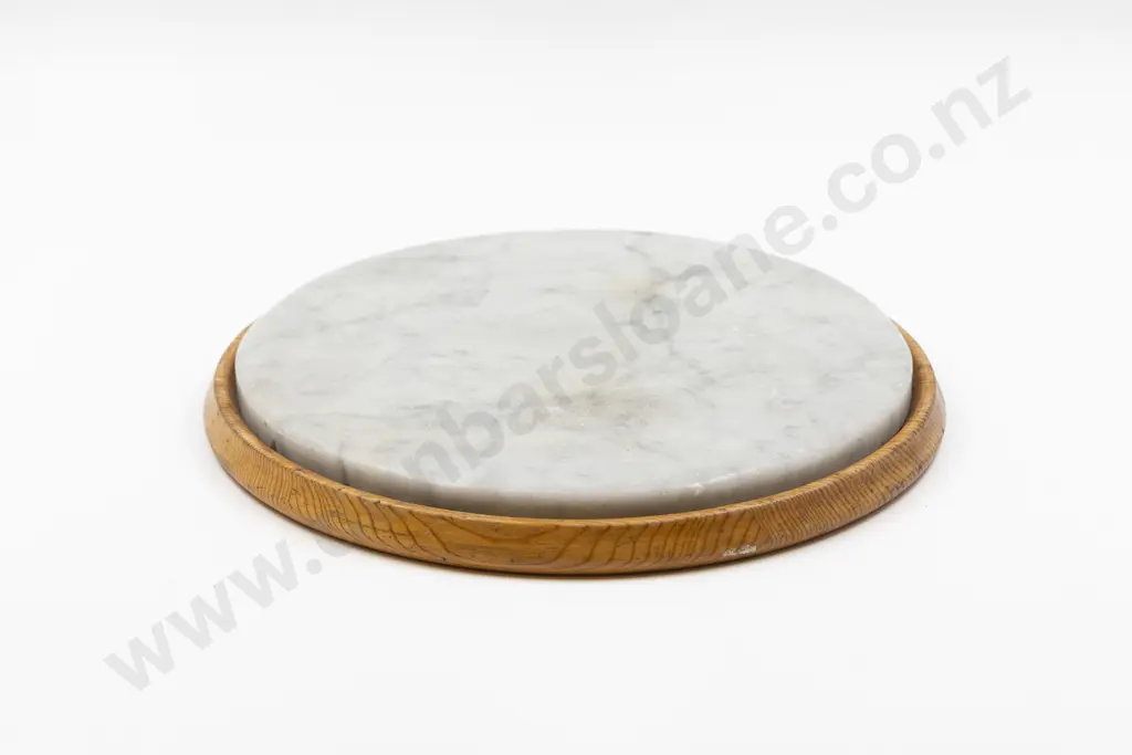White Marble Cheeseboard on Pine Frame Image 1++