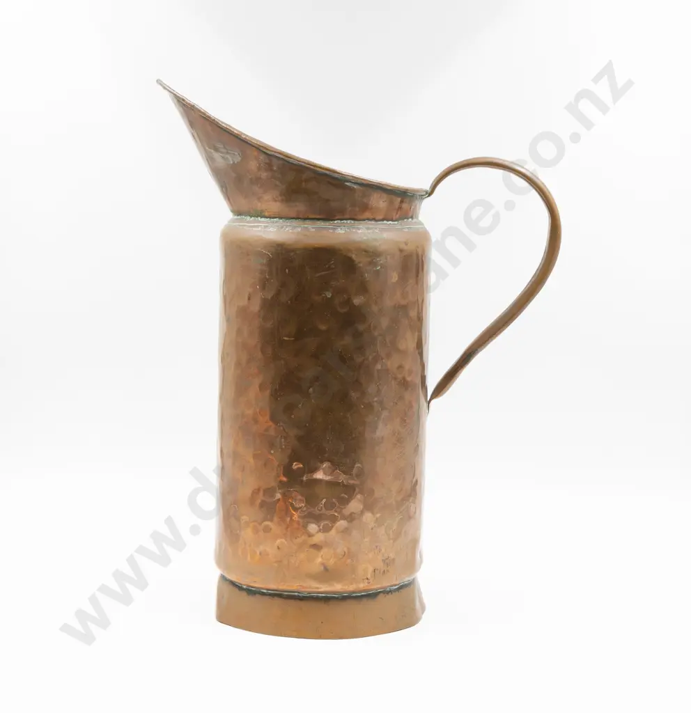 1930s Beaten Copper Pitcher Image 1++