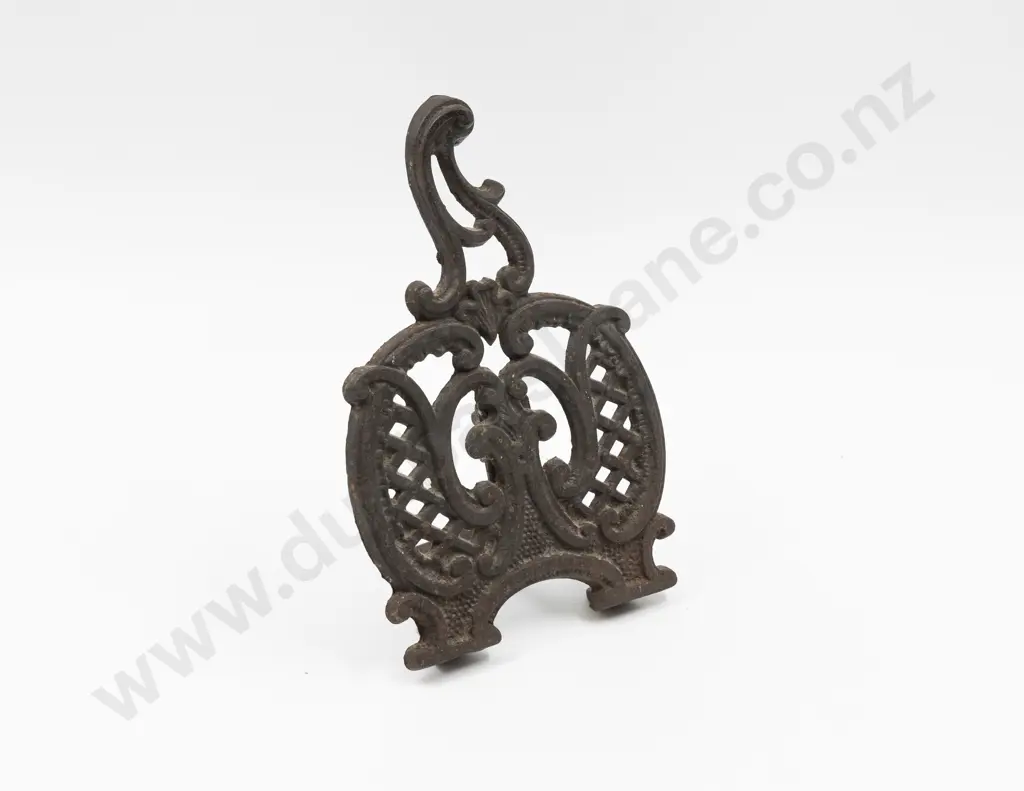 Victorian Pierced Cast Iron Trivet Image 1++
