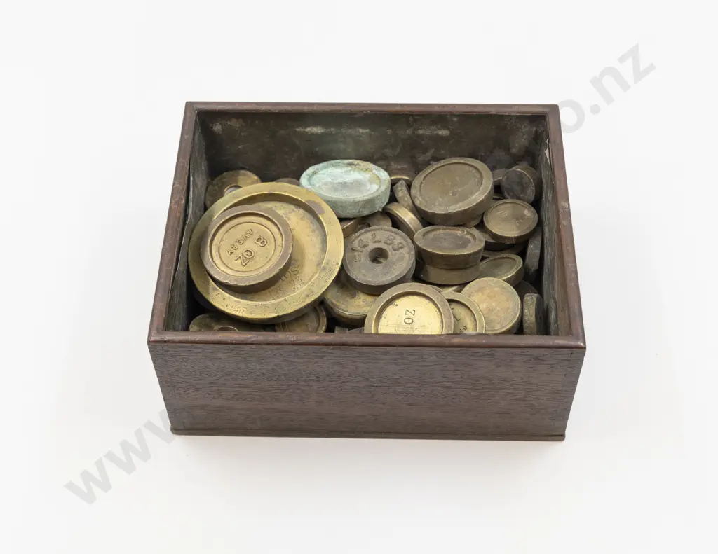 Large Collection of Brass Weights Image 1++