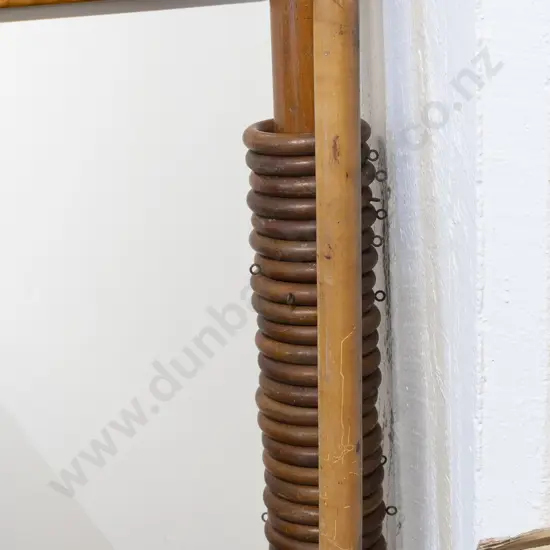 Large Late C19th Kauri Curtain Rail and other with Various Turned Wooden Rings