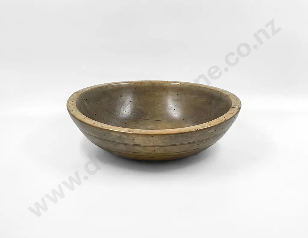 Antique English Sycamore Dairy Bowl 34cm Dia Image 1++