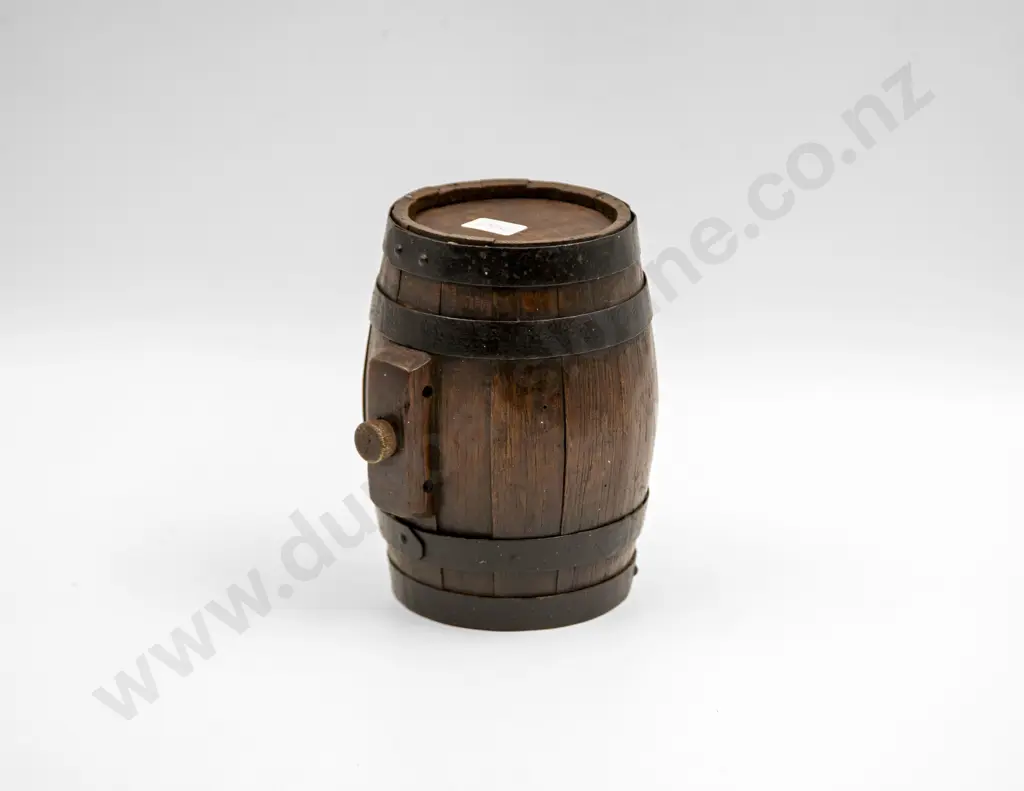 Small Victorian Coopered Oak Cider Costrel Image 1++