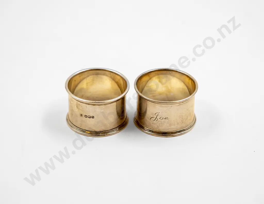 Pair S/S Napkin Rings Image 1++