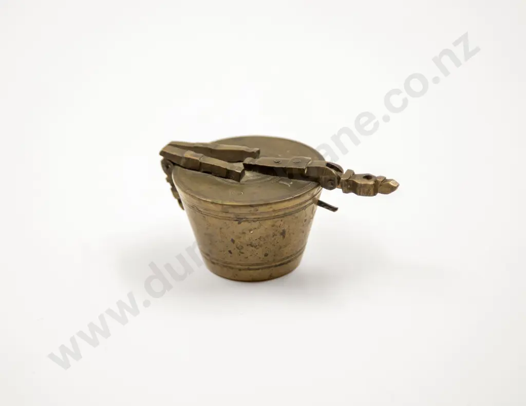 Victorian Brass Gold Weighting Bucket Scales Image 1++