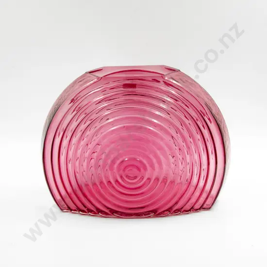 Large Cranberry Glass Mantel Vase