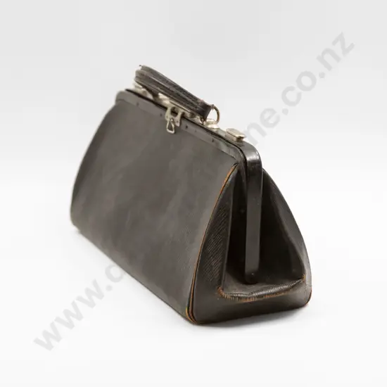 Vintage Gladstone Type Bag and Walking Cane