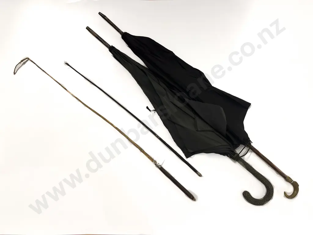 Two Victorian Umbrellas and Two Whips Image 1++