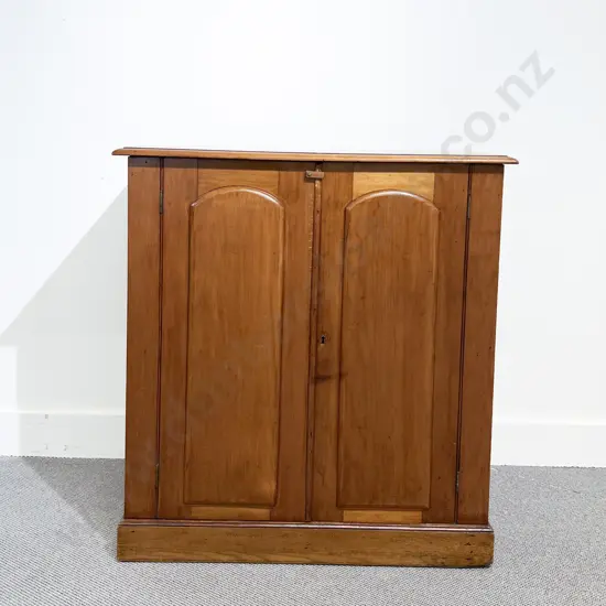 NZ Colonial Kauri Panelled Two Door Cupboard
