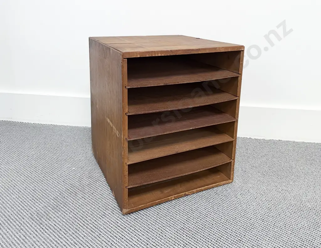 Early C20th Clerks Six Slide Invoice Cabinet Image 1++