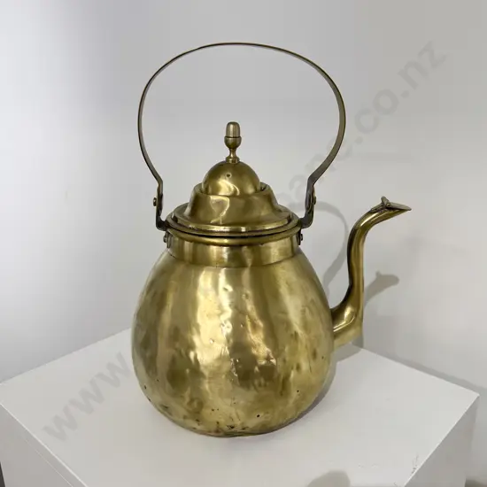 Large Eastern Design Brass Kettle