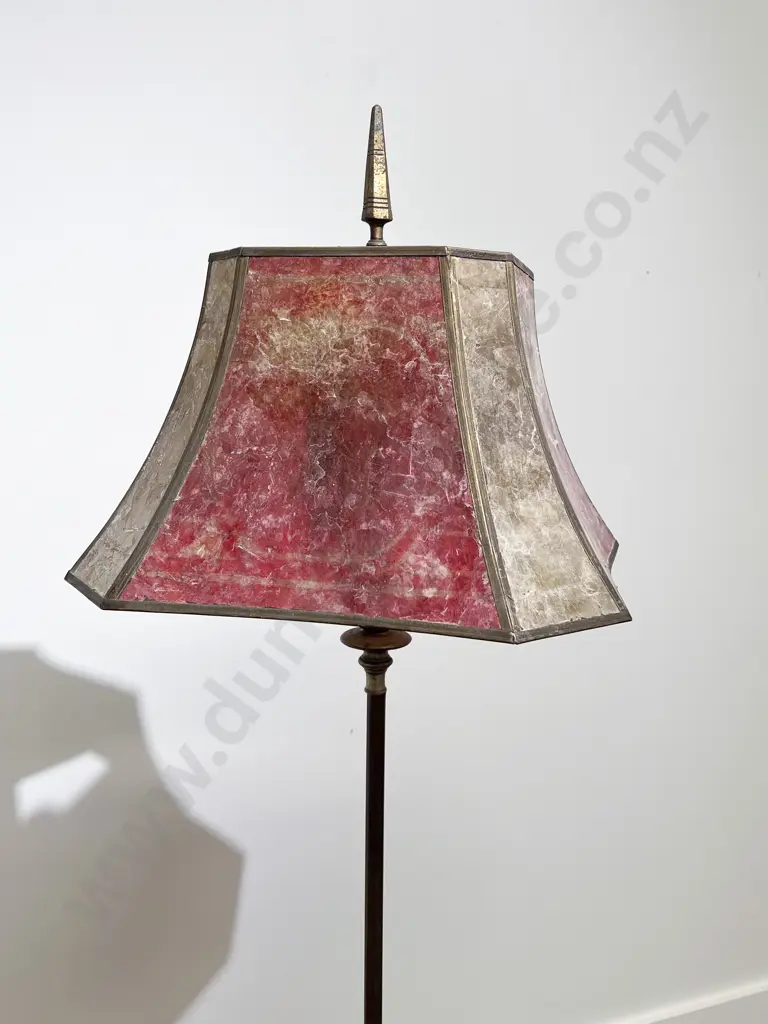 Art Deco Brass & Copper Metal Standard Lamp Image 1++