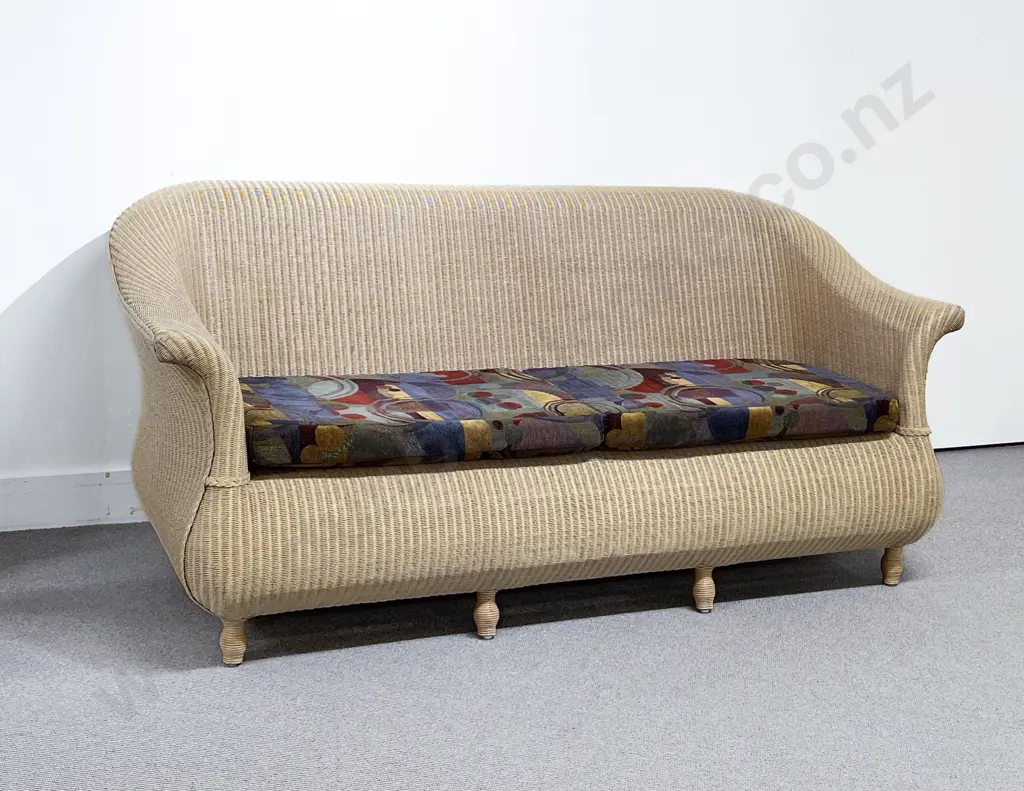 Lusty & Sons Lloyd Loom As New Three Seater Settee Image 1++
