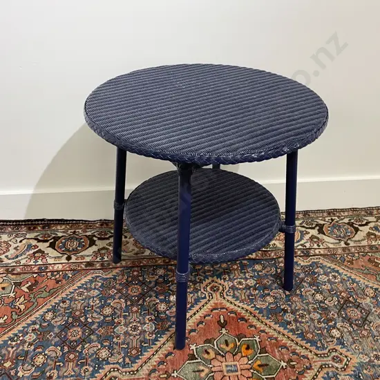 Modern Lloyd Loom Royal Blue Colourway Occasional Table