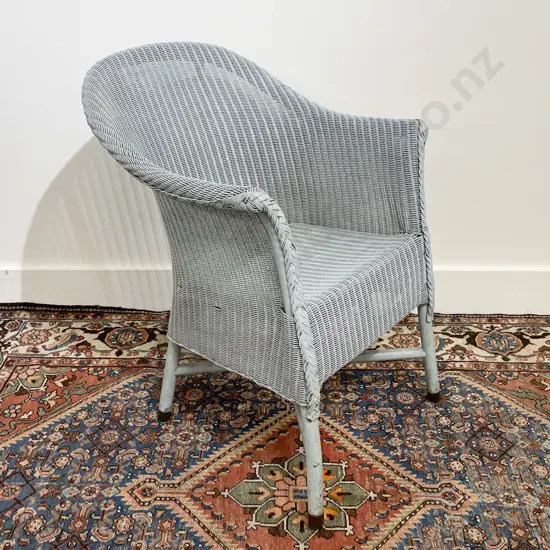 1930's Lloyd Loom Duck Egg Green Colourway Childs Tub Chair