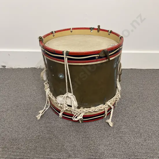 Military Drum Brass & Red Painted Mounts
