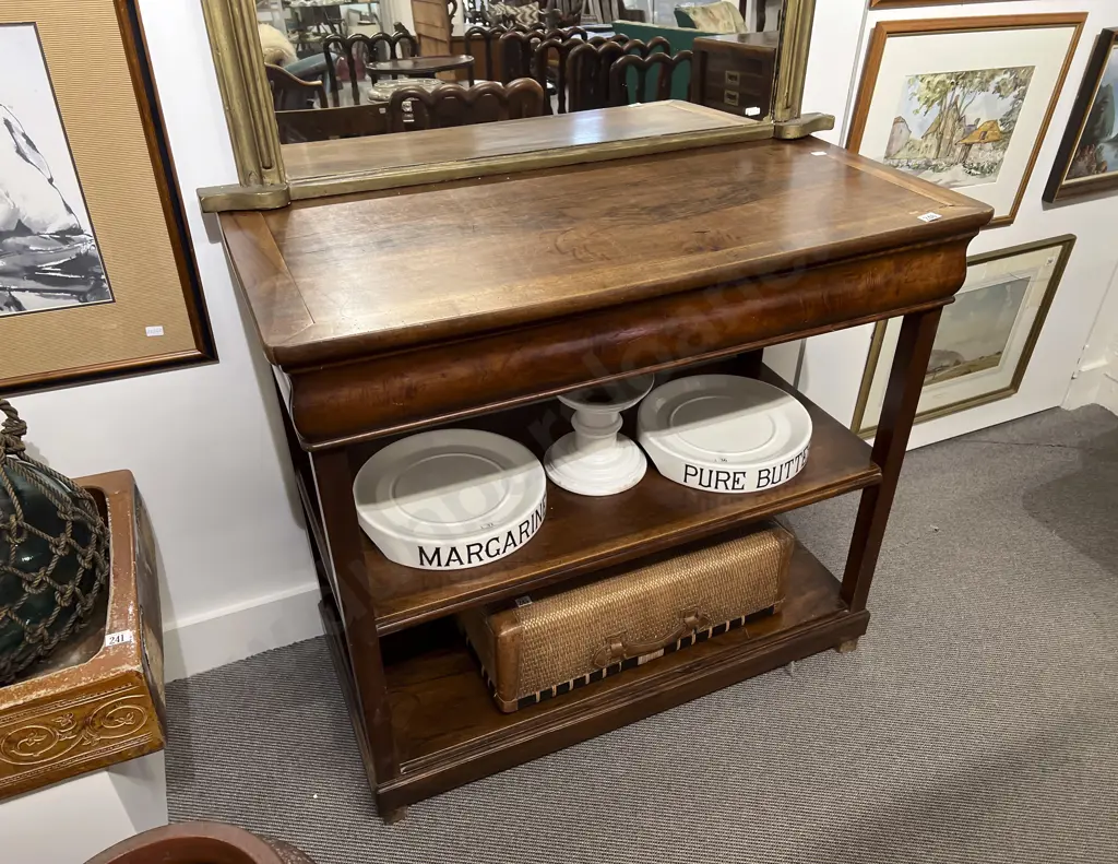 19th Century Three Tier Mahogany Dumb Waiter Image 1++