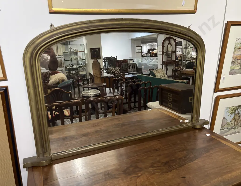 Vict Re-gilded Over Mantel Mirror Image 1++