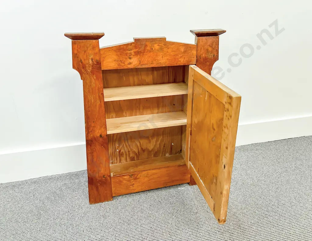 Early C20th NZ Colonial Compression Kauri Wall Cupboard Image 1++