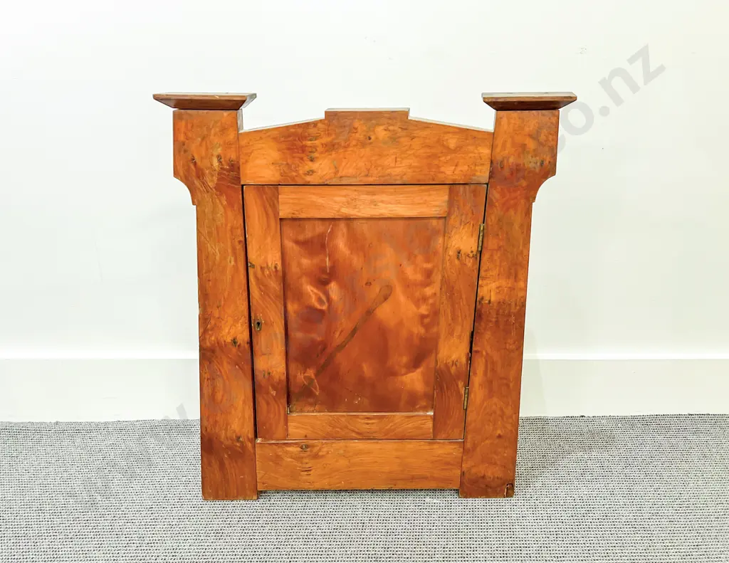 Early C20th NZ Colonial Compression Kauri Wall Cupboard Image 1++