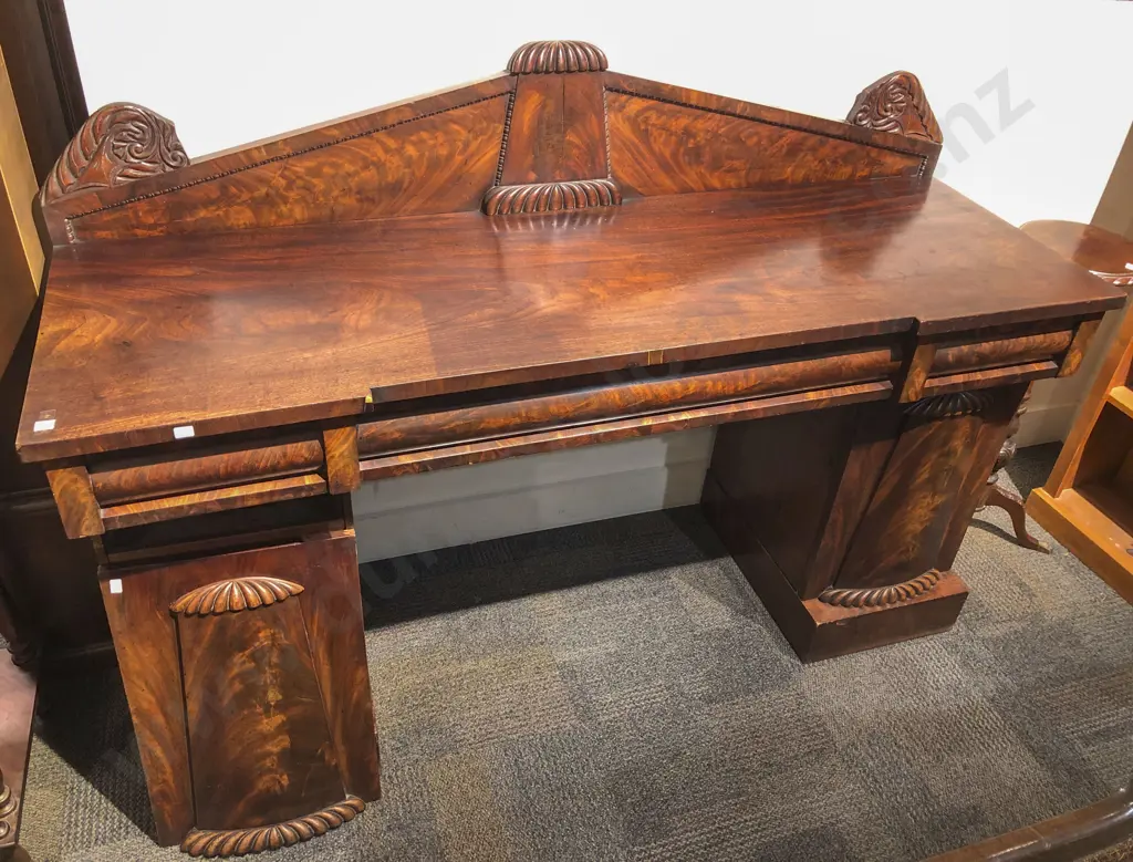 WMIV Mahogany Pedestal Sideboard Image 1++