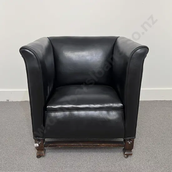 Arts & Craft Oak Framed Library Tub Chair